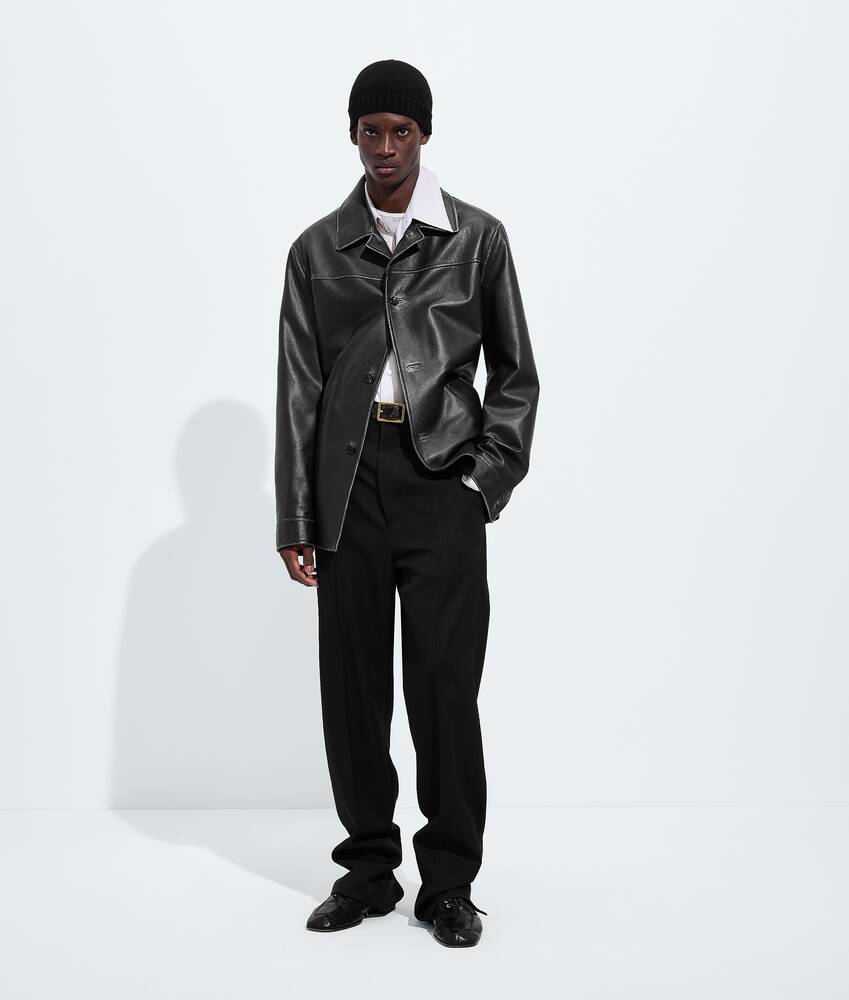 BOTTEGA VENETA 做旧皮革大衣夹克