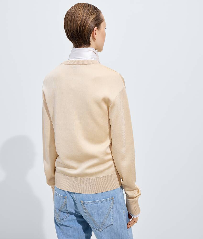 BOTTEGA VENETA 双层桑蚕丝针织开衫