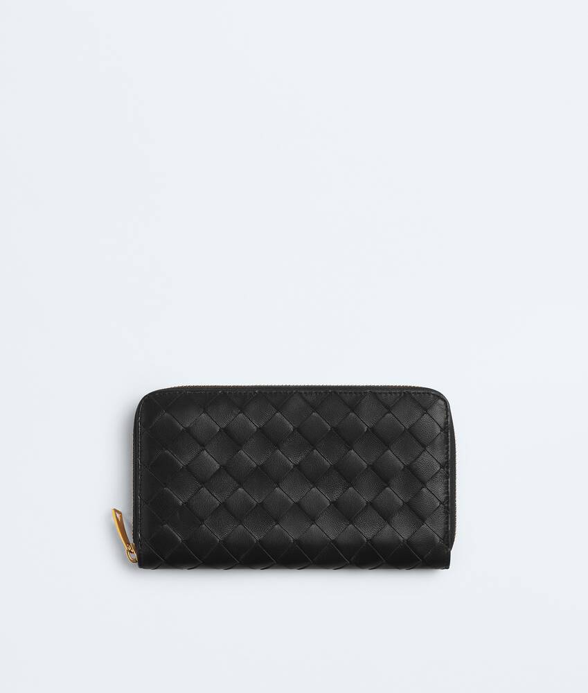 BOTTEGA VENETA Intrecciato编织环绕式拉链钱包