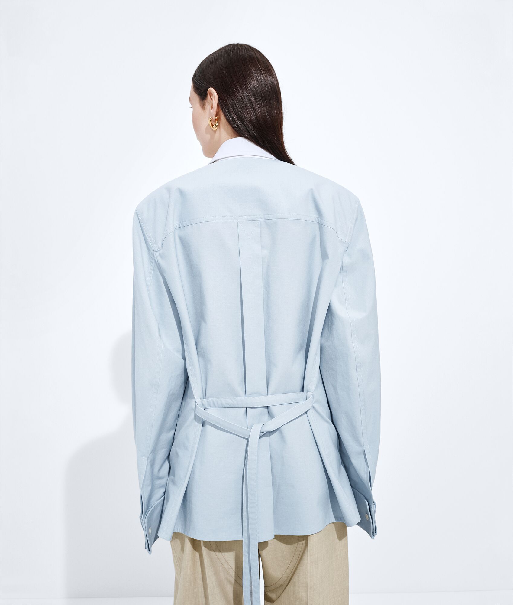 BOTTEGA VENETA 棉质牛津布束腰衬衫