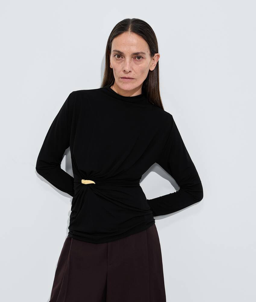 BOTTEGA VENETA 绉纹粘胶纤维针织上衣