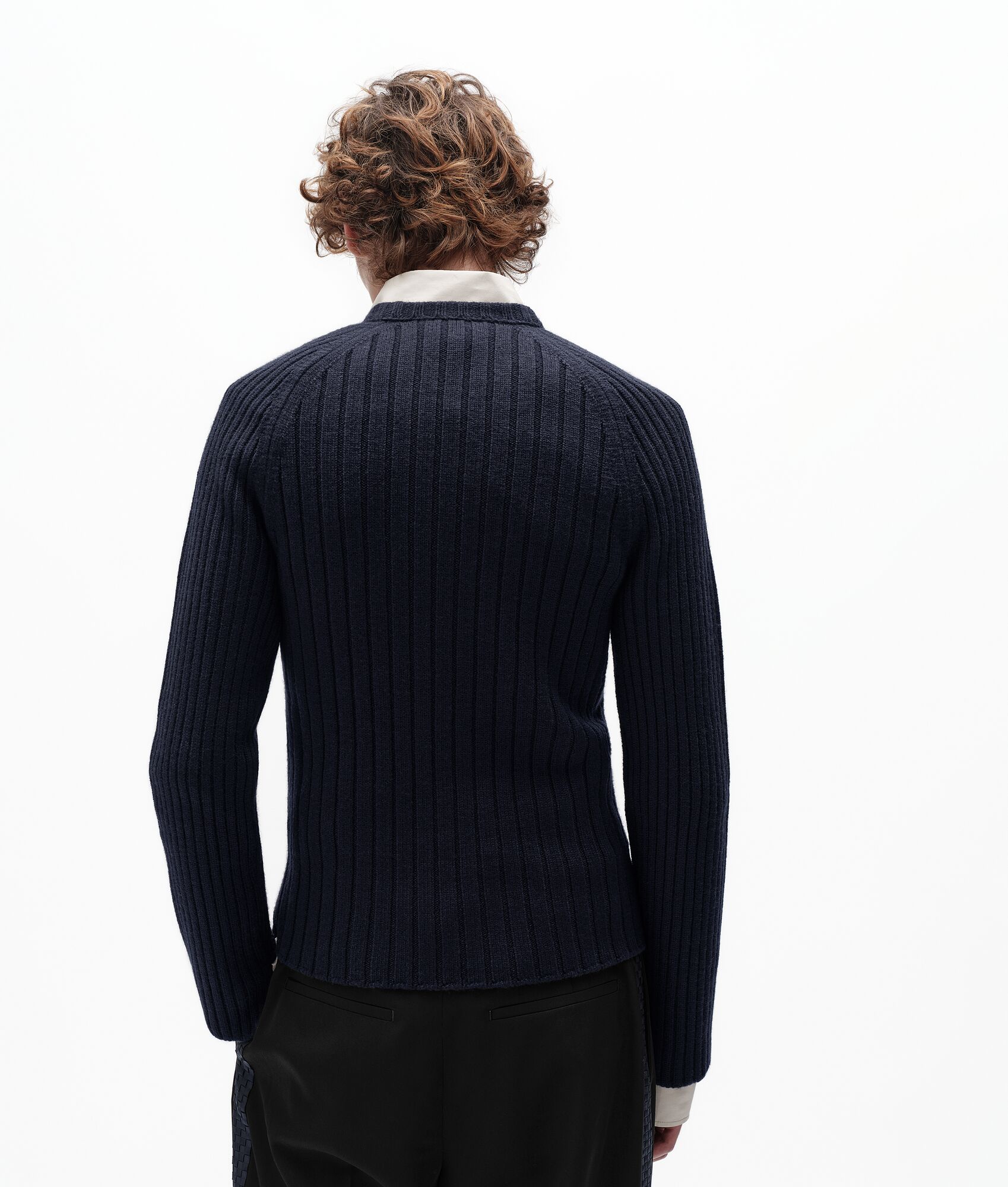 BOTTEGA VENETA 美利奴羊毛罗纹针织衫