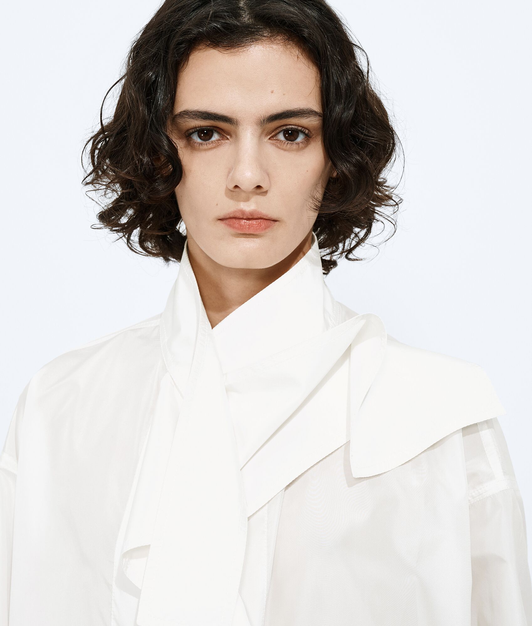 BOTTEGA VENETA 水洗桑蚕丝塔夫绸衬衫