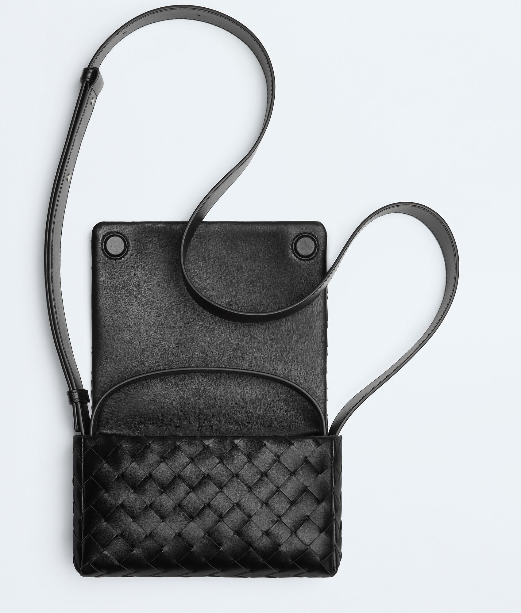 BOTTEGA VENETA 迷你Intrecciato编织翻盖手袋
