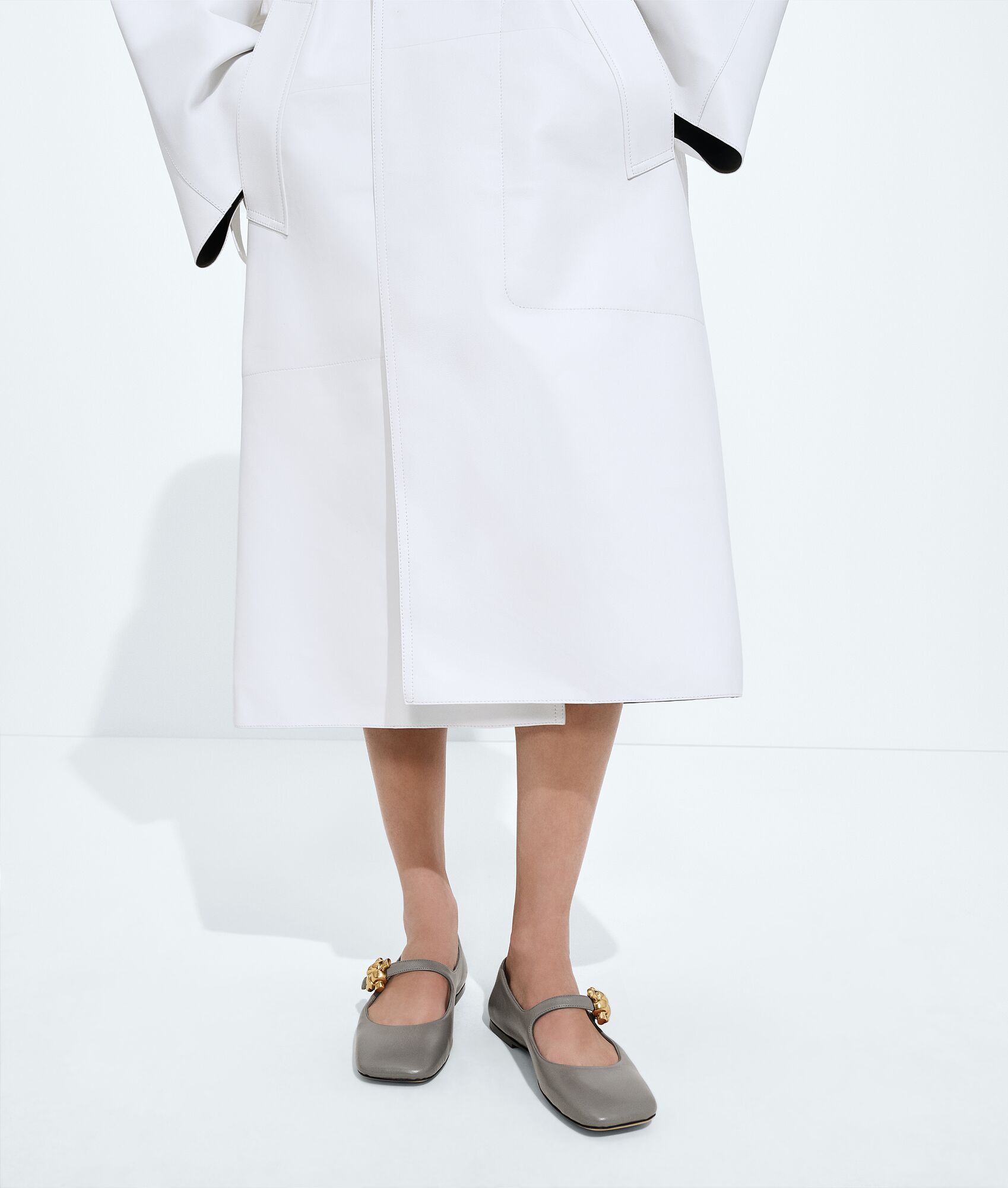 BOTTEGA VENETA 女士Charlotte玛丽珍平底芭蕾舞鞋