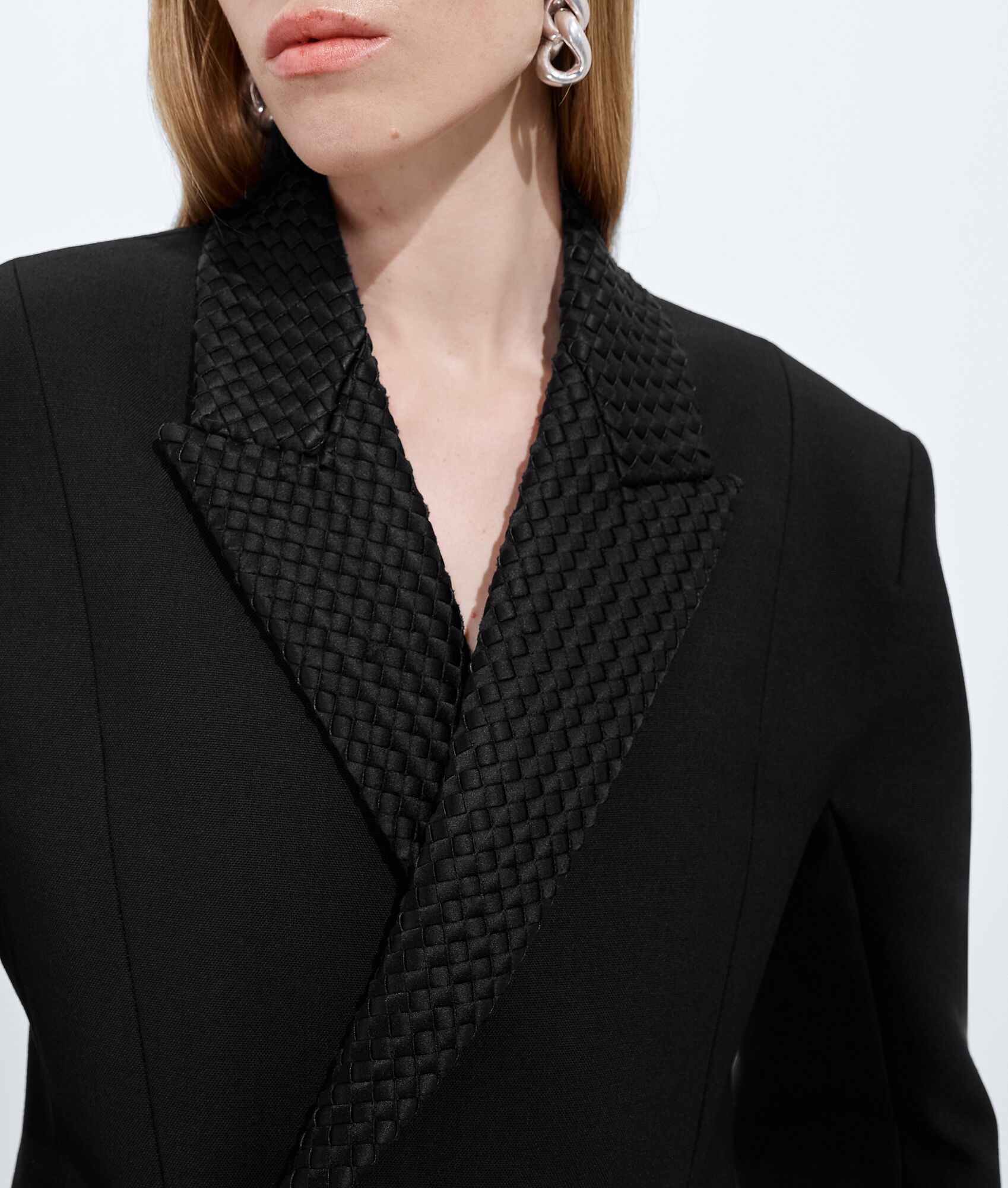 BOTTEGA VENETA 可拆式羊毛配马海毛大衣