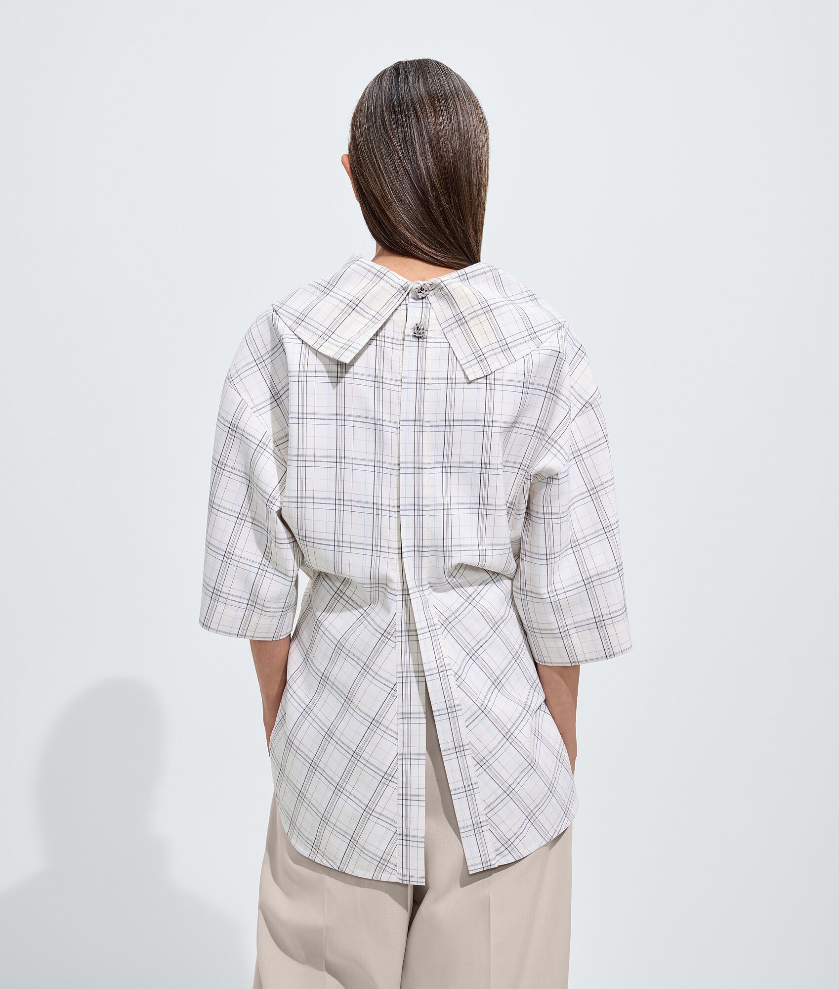 BOTTEGA VENETA 柔软羊毛格纹上衣