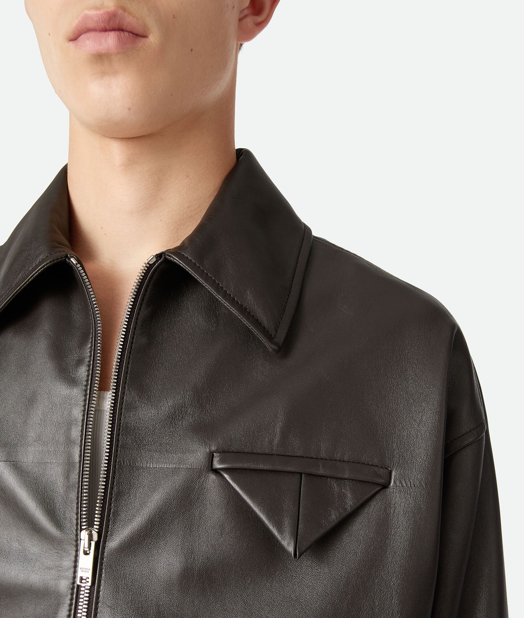 BOTTEGA VENETA 亮面皮革束腰夹克