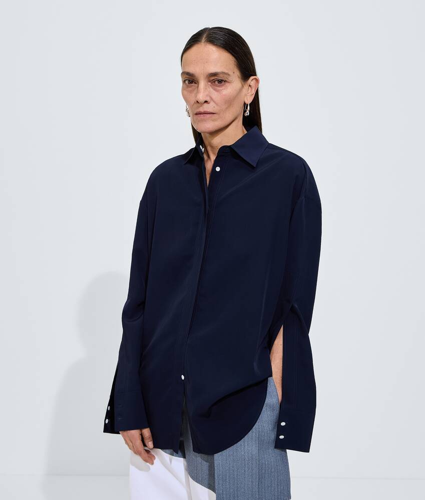 BOTTEGA VENETA 柔滑桑蚕丝配粘胶纤维衬衫 