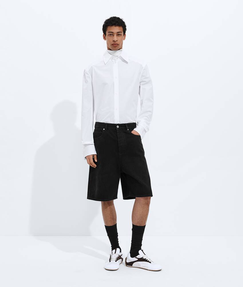 BOTTEGA VENETA 褪色黑牛仔短裤