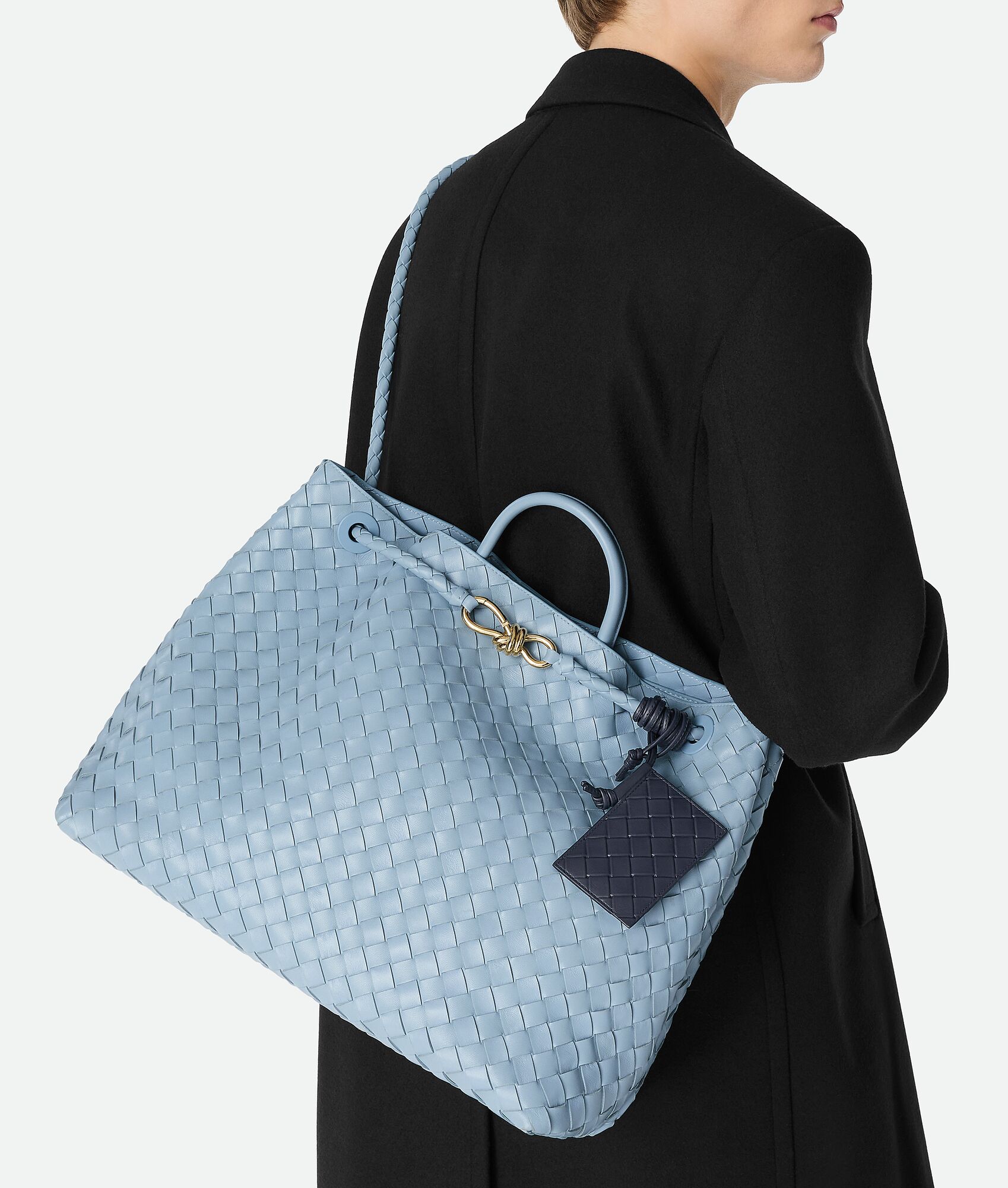 BOTTEGA VENETA Intrecciato Stamp编织证件卡包