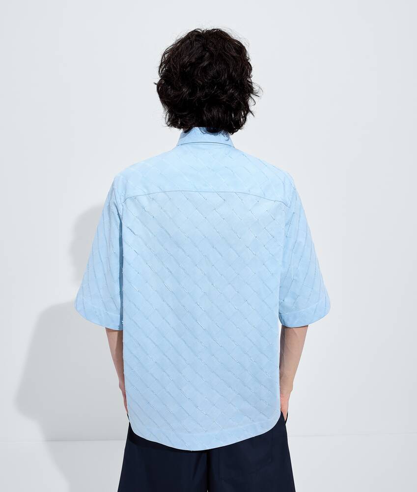 BOTTEGA VENETA Intrecciato编织棉质府绸衬衫