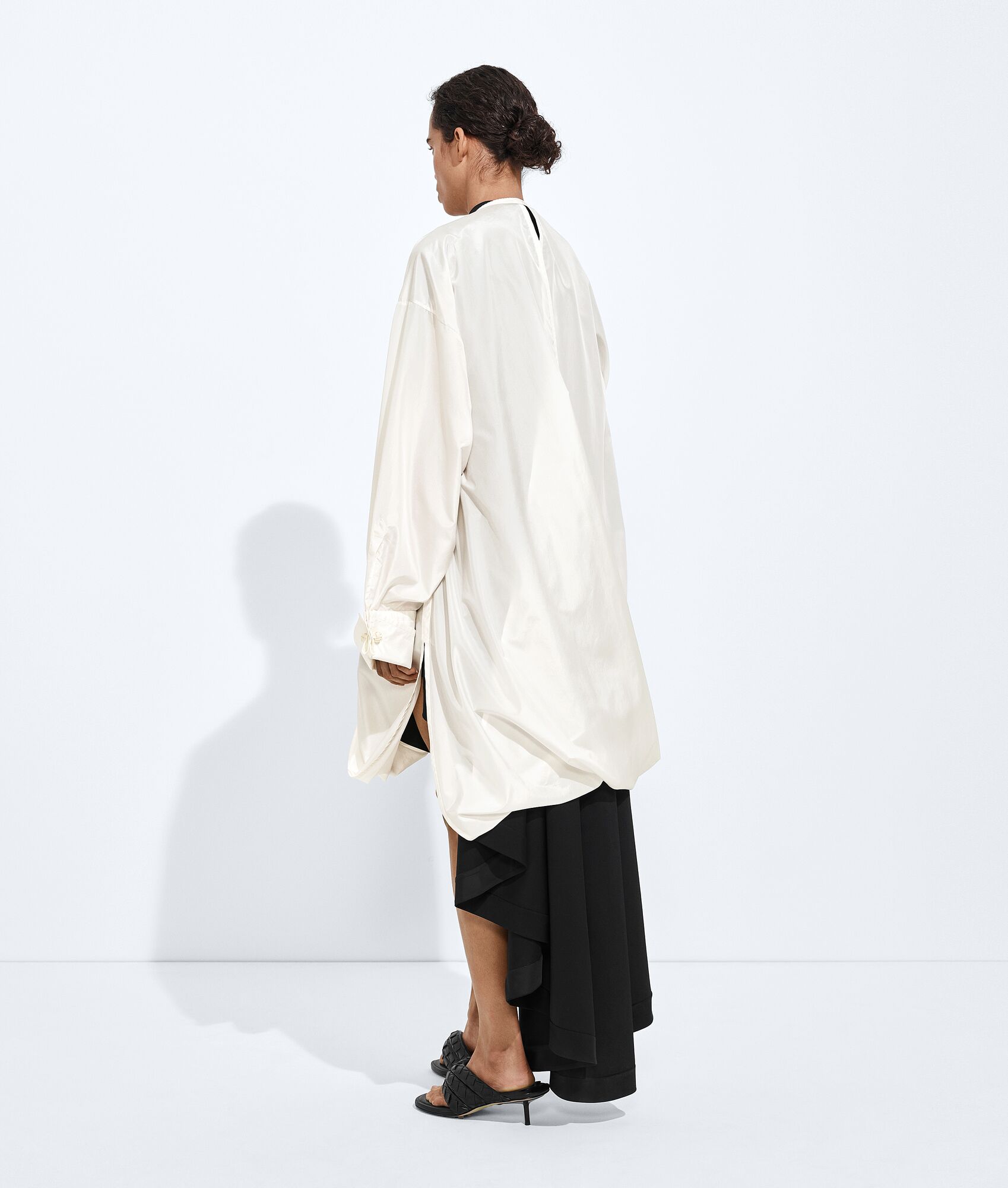 BOTTEGA VENETA 水洗桑蚕丝塔夫绸衬衫