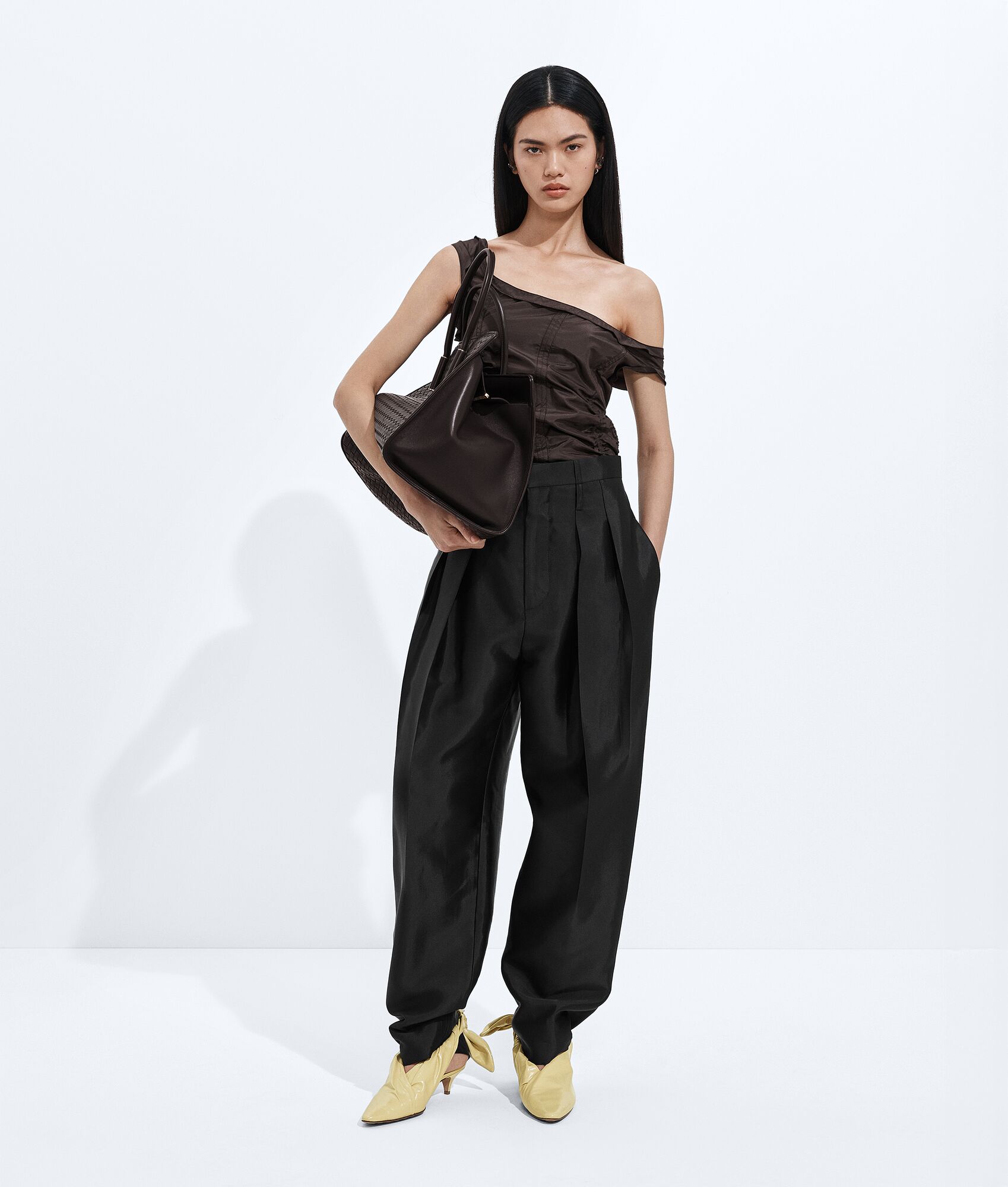 BOTTEGA VENETA 水洗桑蚕丝塔夫绸上衣