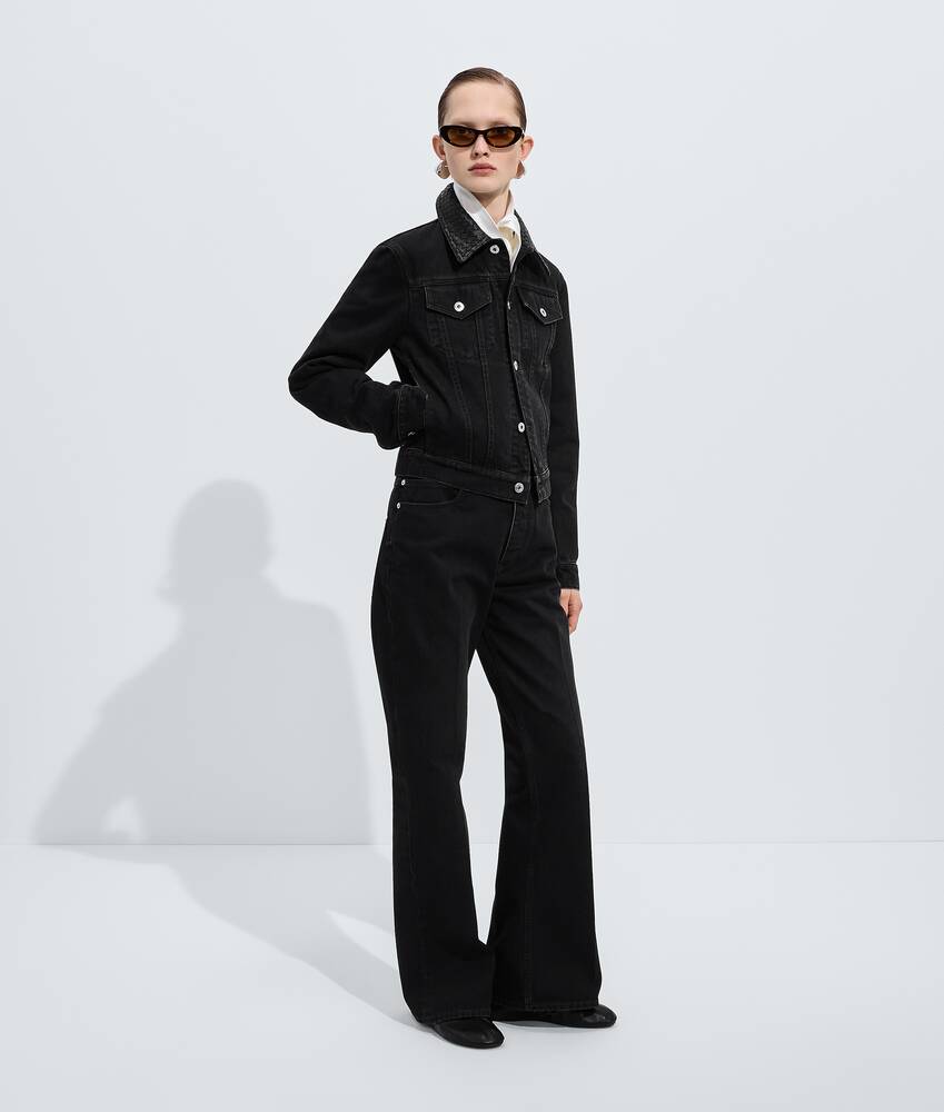 BOTTEGA VENETA 褪色黑牛仔夹克