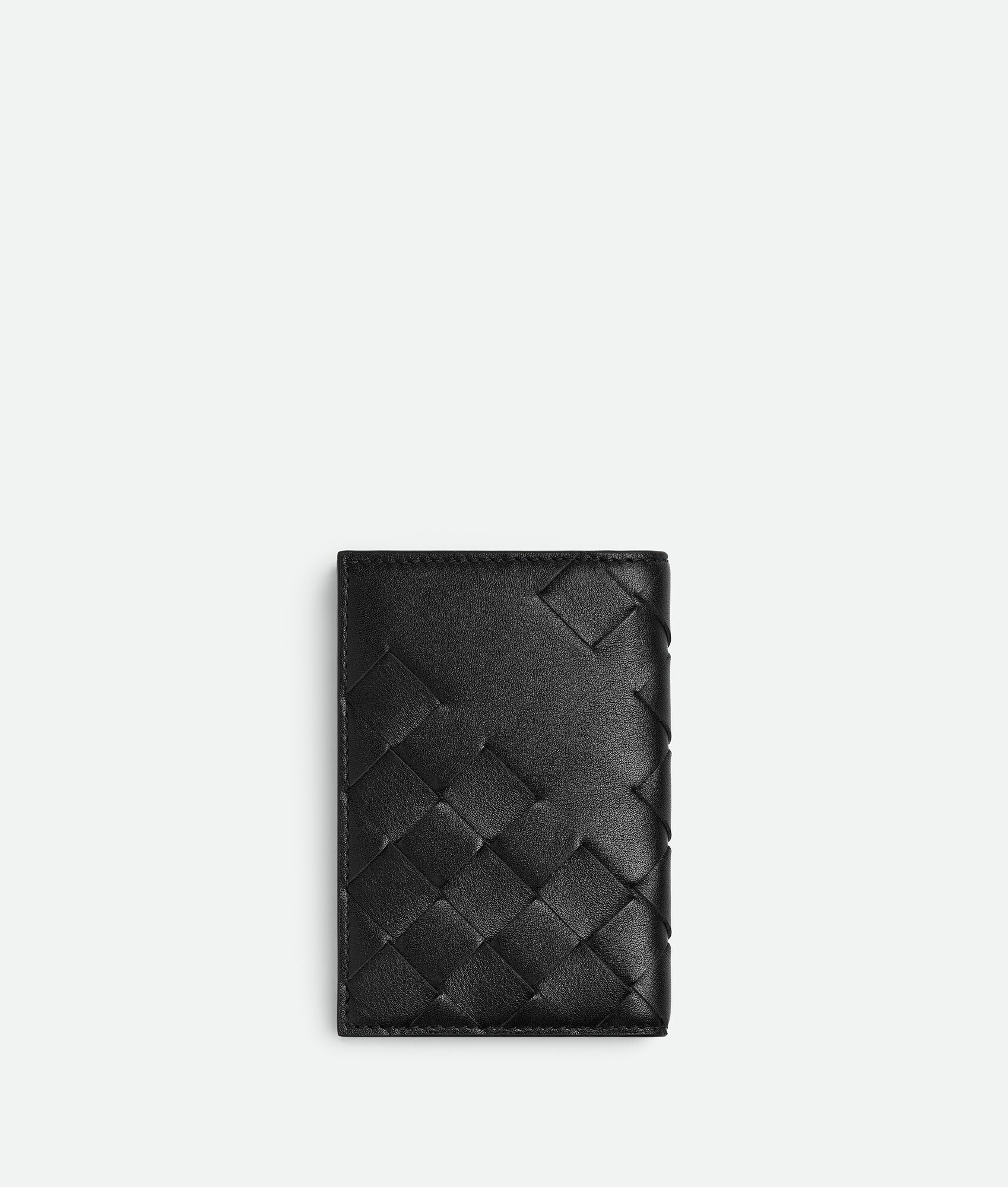 BOTTEGA VENETA Intrecciato编织翻盖卡包