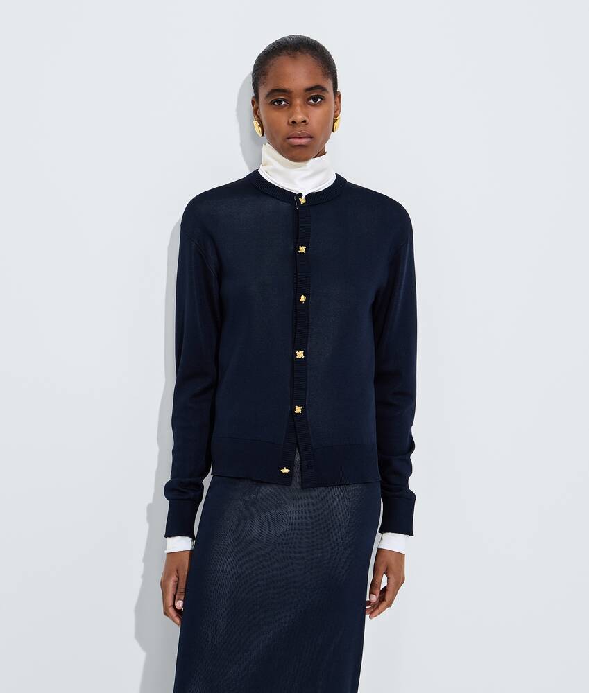 BOTTEGA VENETA 双层桑蚕丝针织开衫