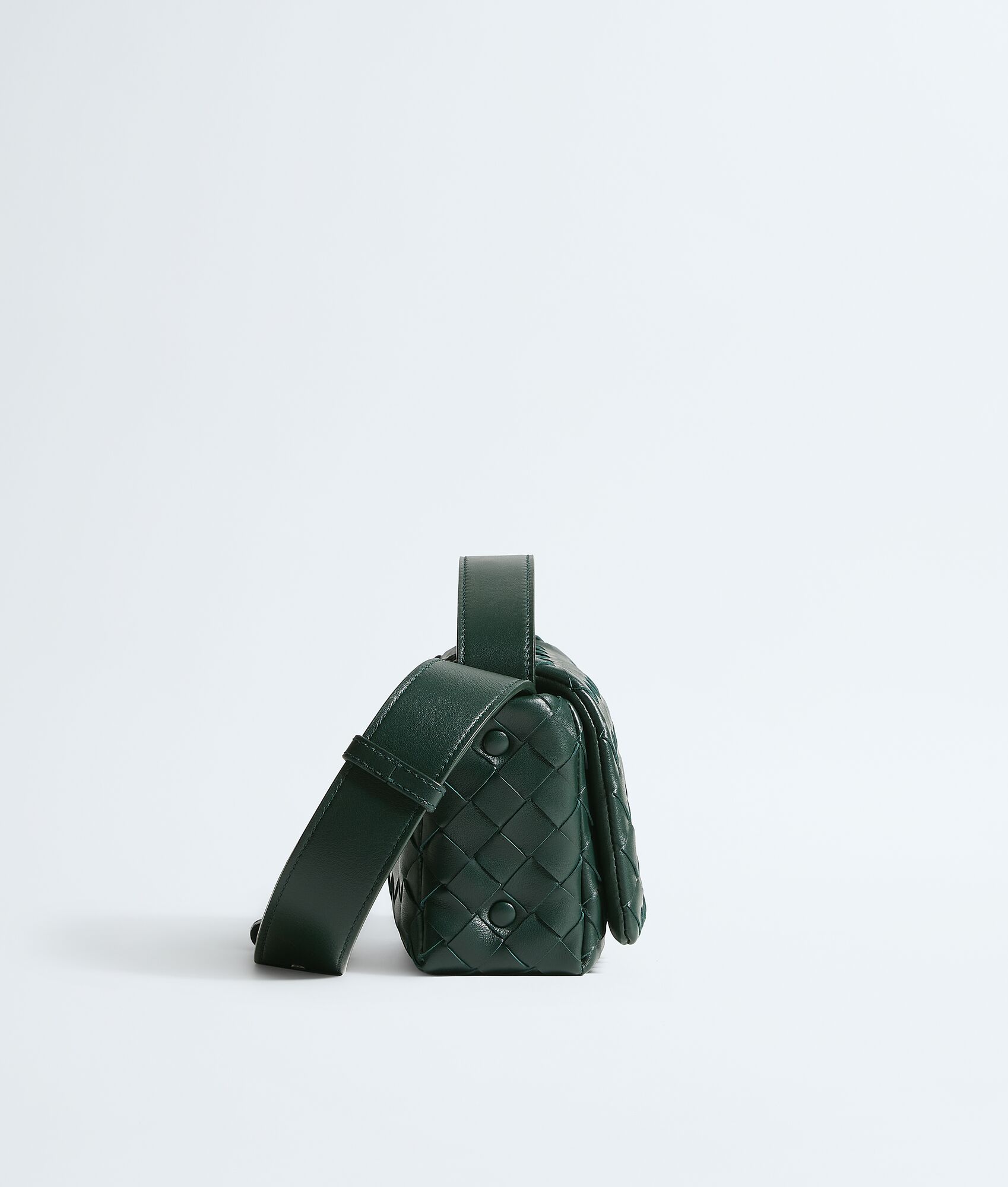 BOTTEGA VENETA 迷你Intrecciato编织翻盖手袋