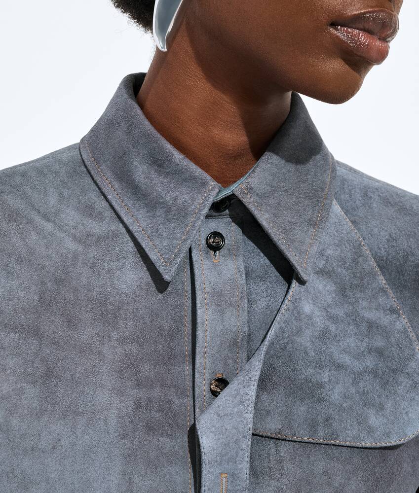 BOTTEGA VENETA 雾面效果绒面革衬衫