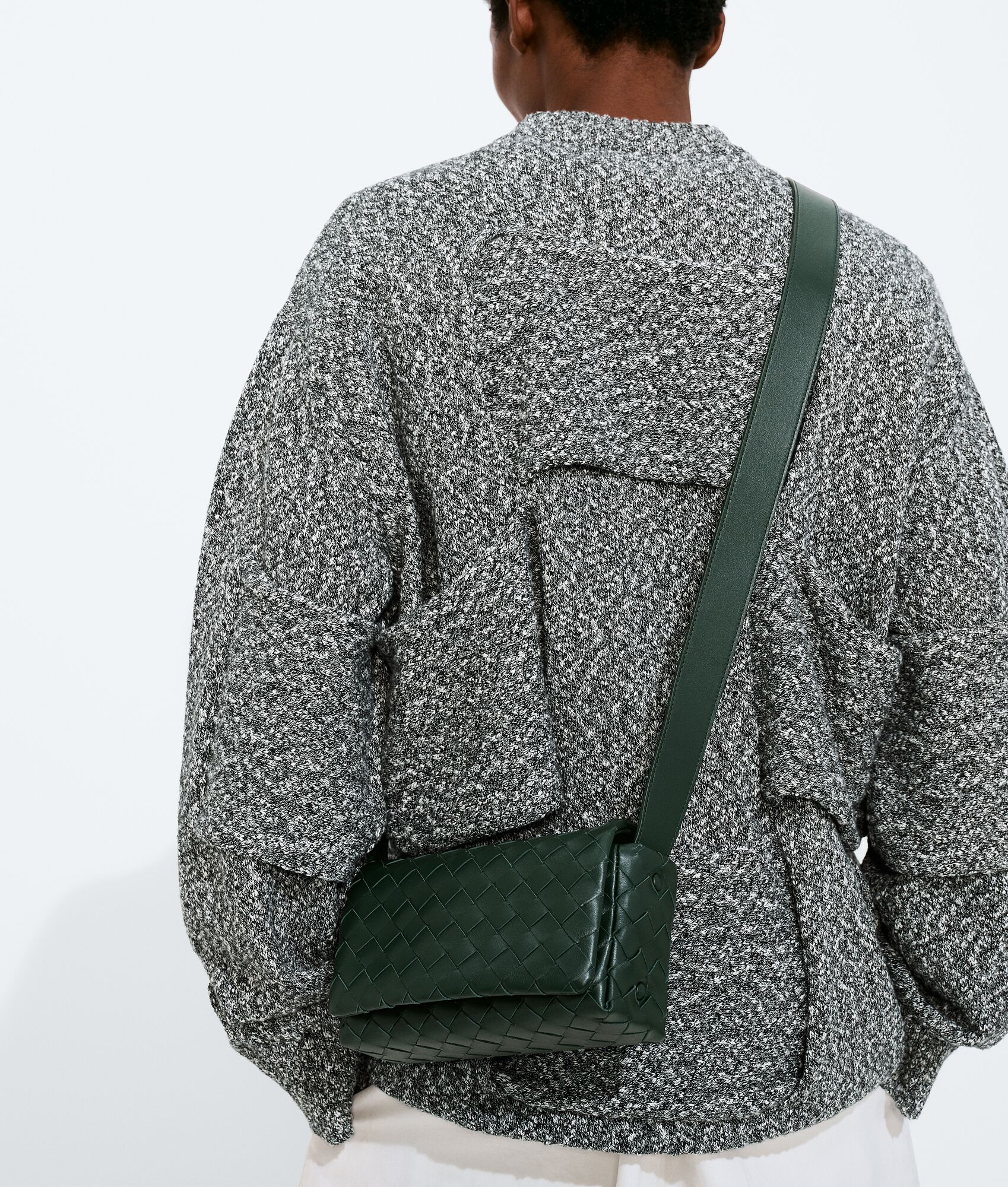 BOTTEGA VENETA 迷你Intrecciato编织翻盖手袋