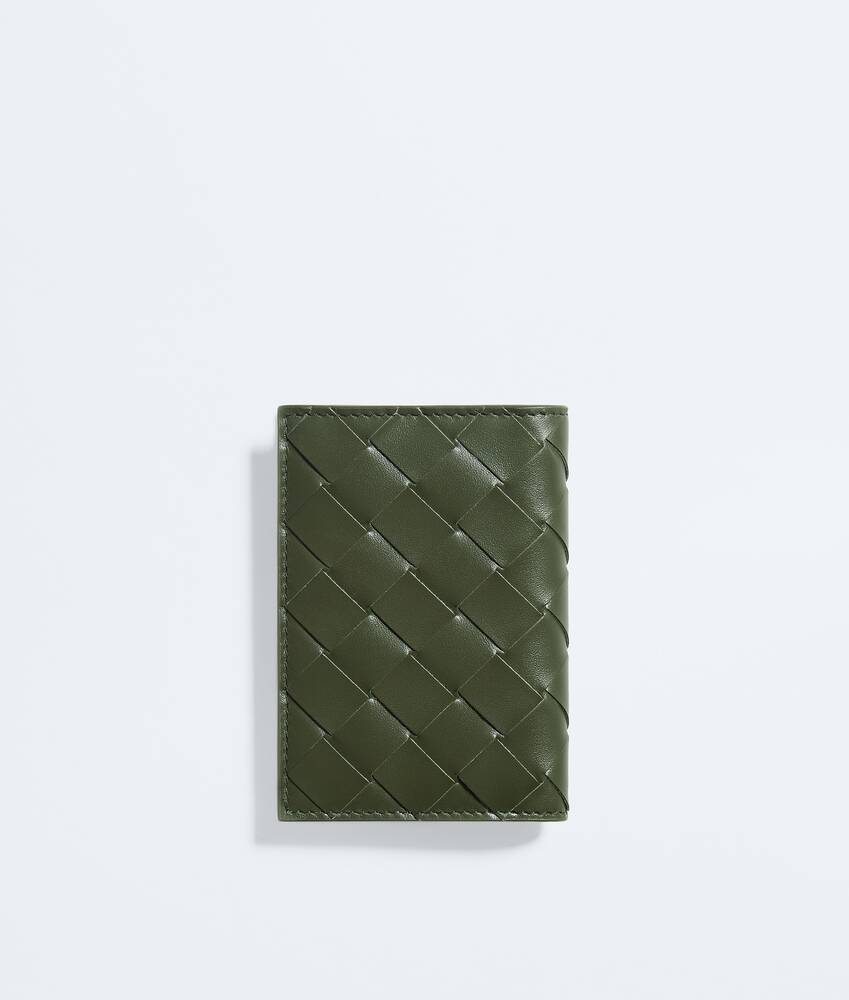 BOTTEGA VENETA Intrecciato编织翻盖卡包