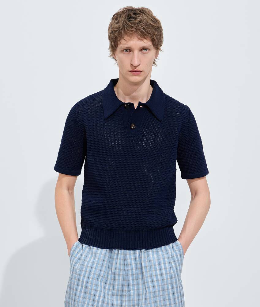 BOTTEGA VENETA 棉质钩织Polo衫