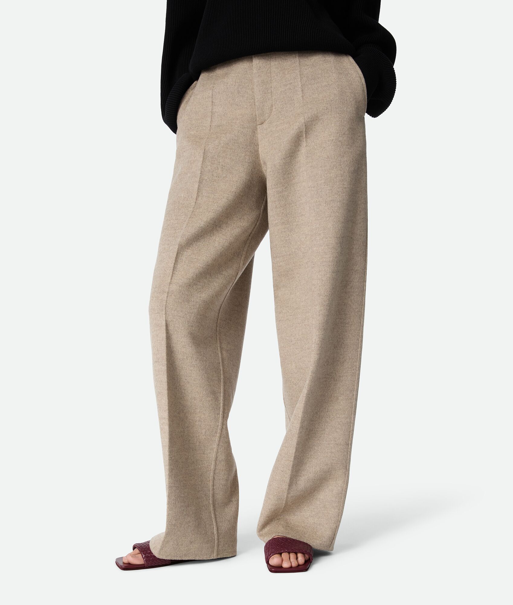 BOTTEGA VENETA 女士Palazzo旅行平底穆勒鞋