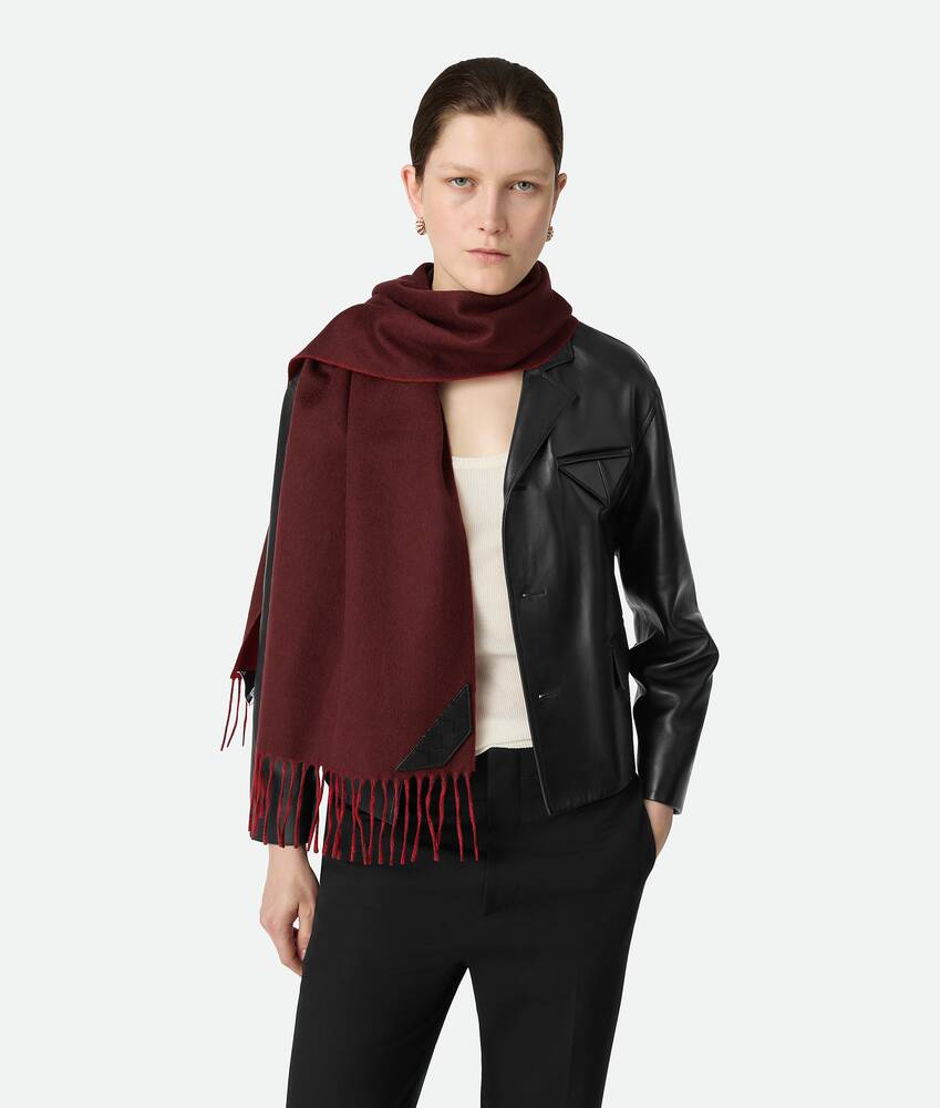 BOTTEGA VENETA 双色山羊绒围巾