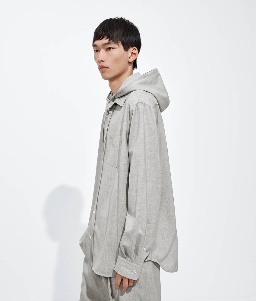 BOTTEGA VENETA 轻盈羊毛布色连帽衬衫