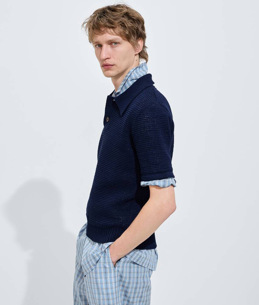 BOTTEGA VENETA 棉质钩织Polo衫