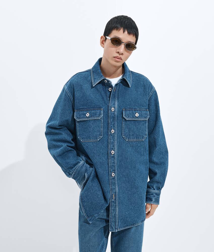 BOTTEGA VENETA 中度靛青色牛仔外套式衬衫