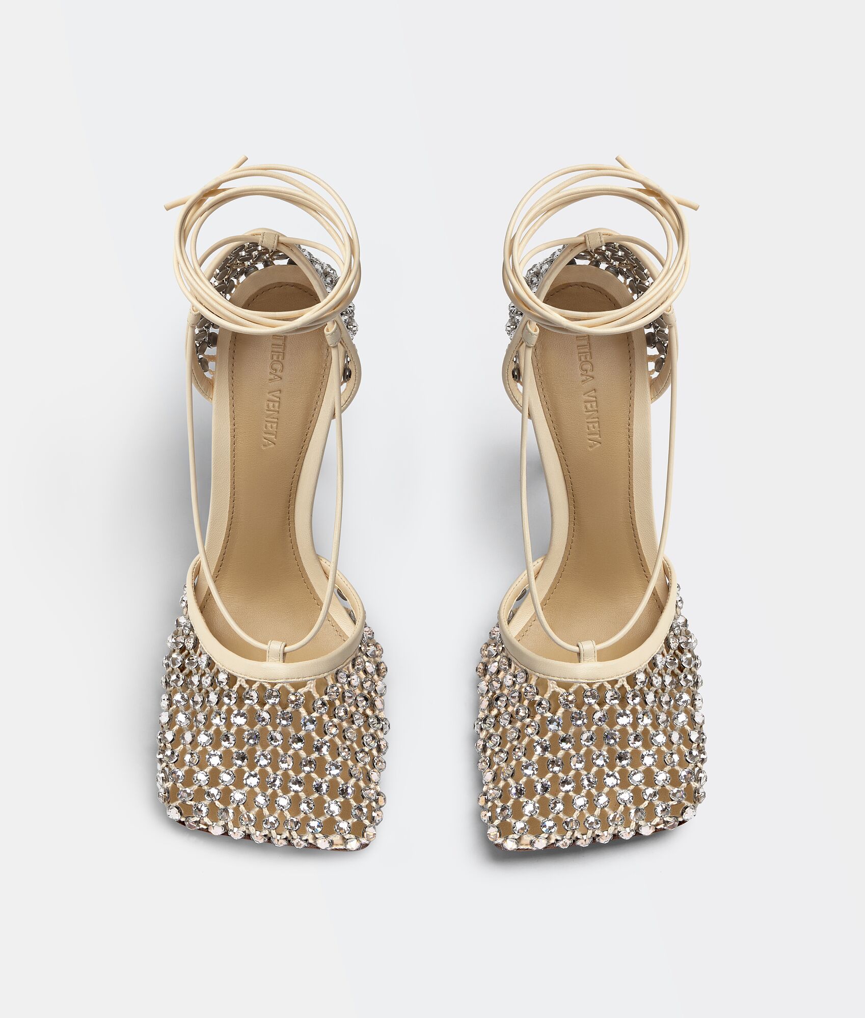 BOTTEGA VENETA 女士Sparkle Stretch系带凉鞋