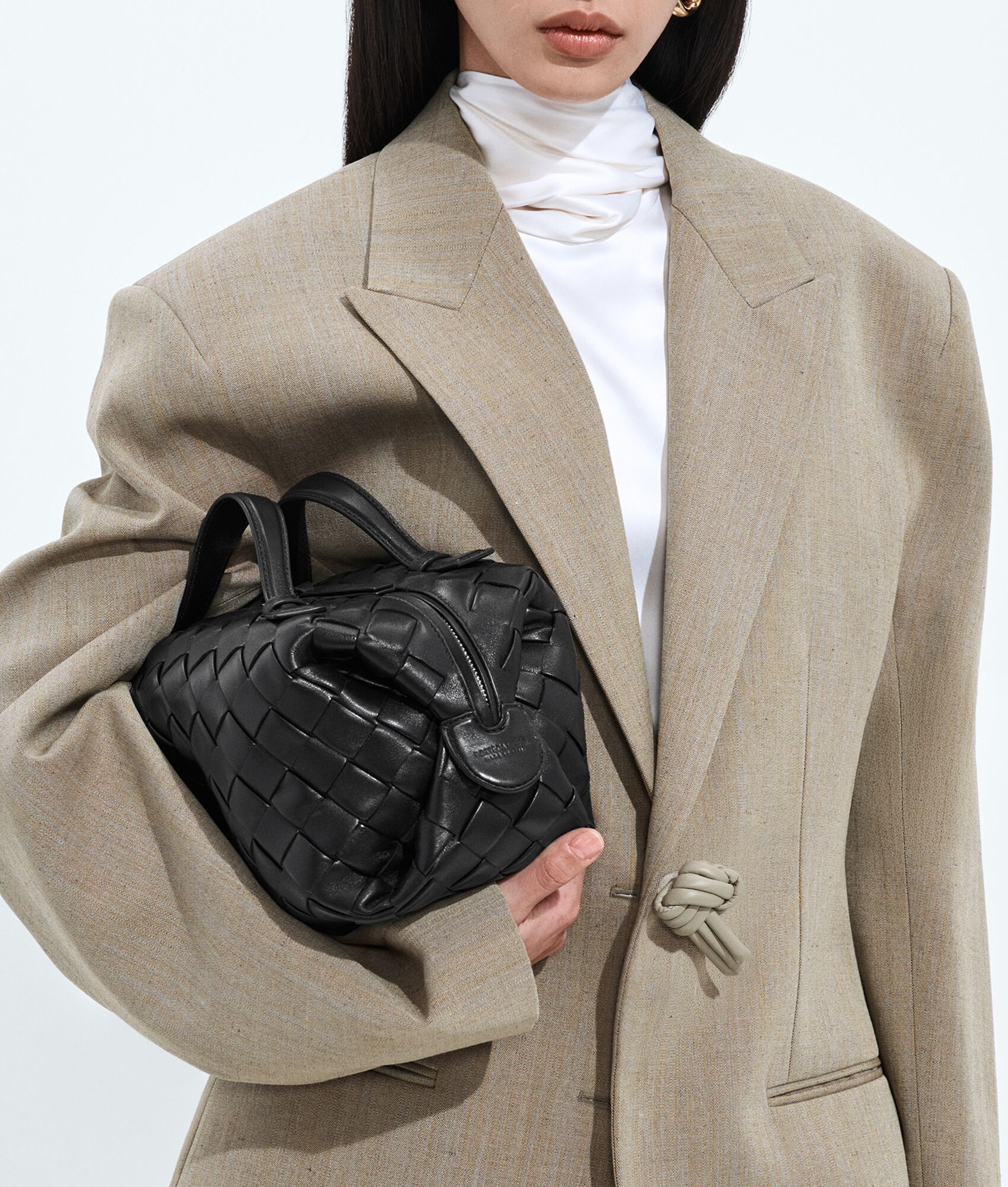 BOTTEGA VENETA 羊毛配亚麻混色夹克