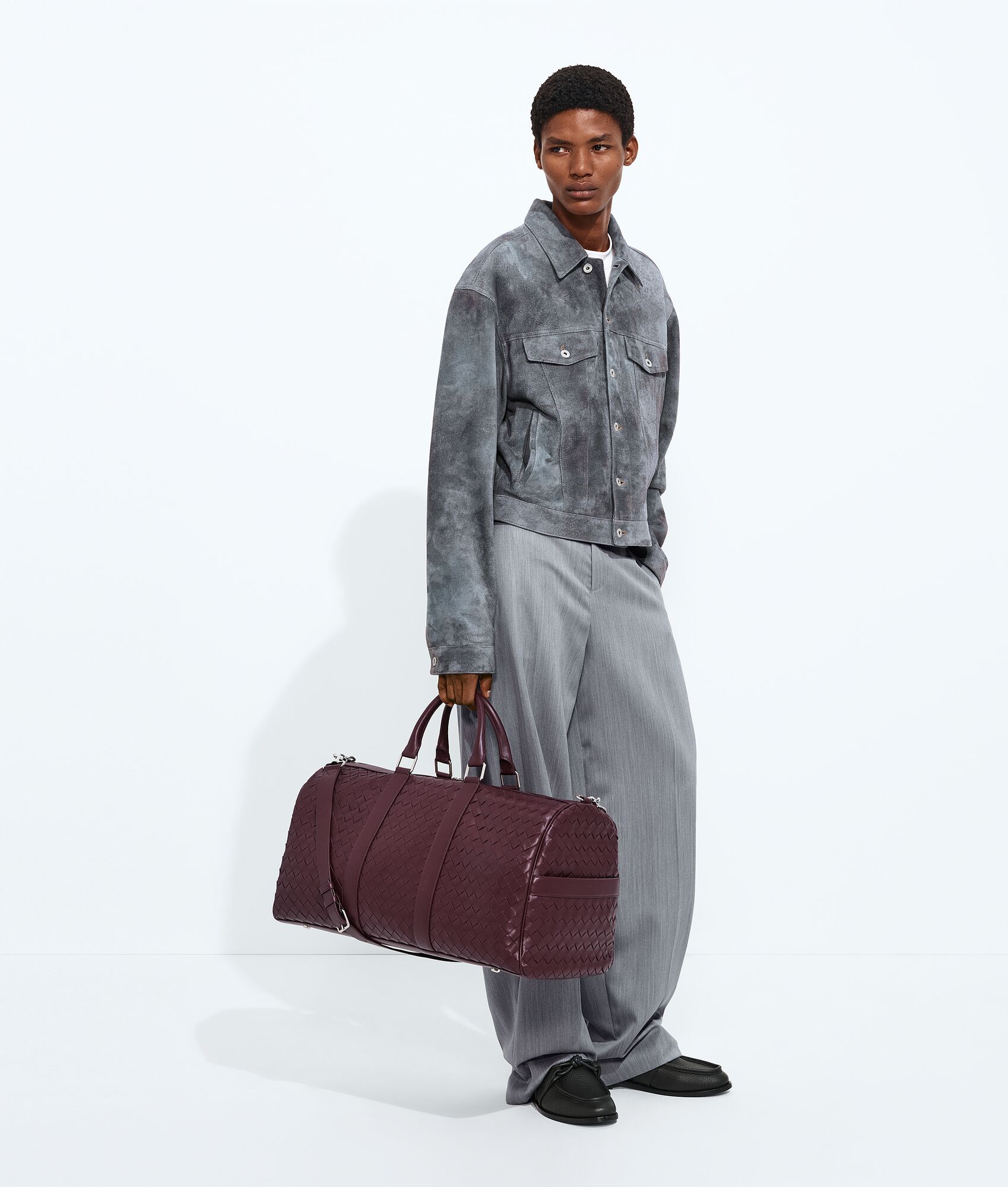 BOTTEGA VENETA Intrecciato编织登机旅行包
