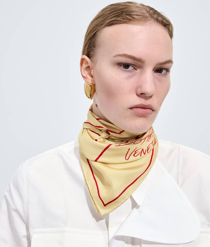 BOTTEGA VENETA 桑蚕丝斜纹方巾