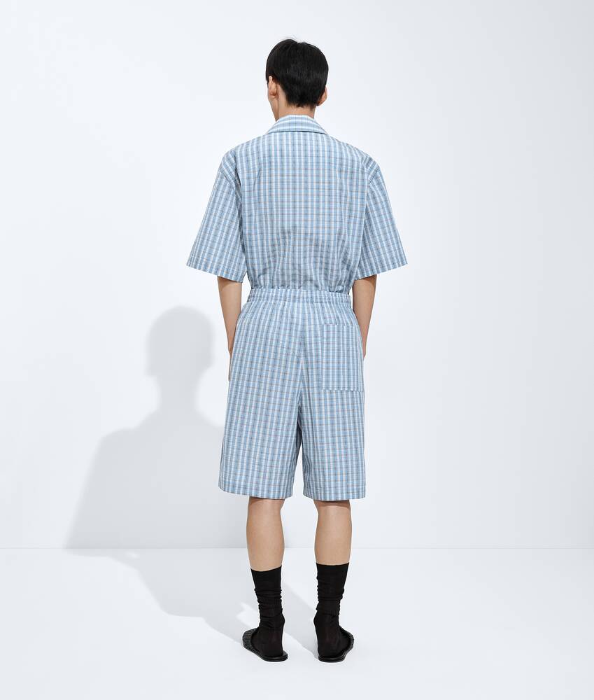 BOTTEGA VENETA 棉质配桑蚕丝格纹短裤