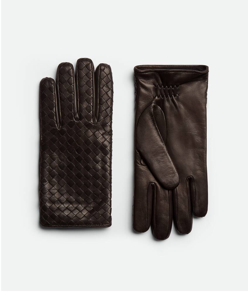 BOTTEGA VENETA Intrecciato编织皮革手套