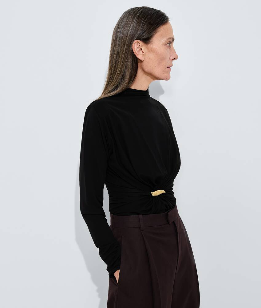 BOTTEGA VENETA 绉纹粘胶纤维针织上衣