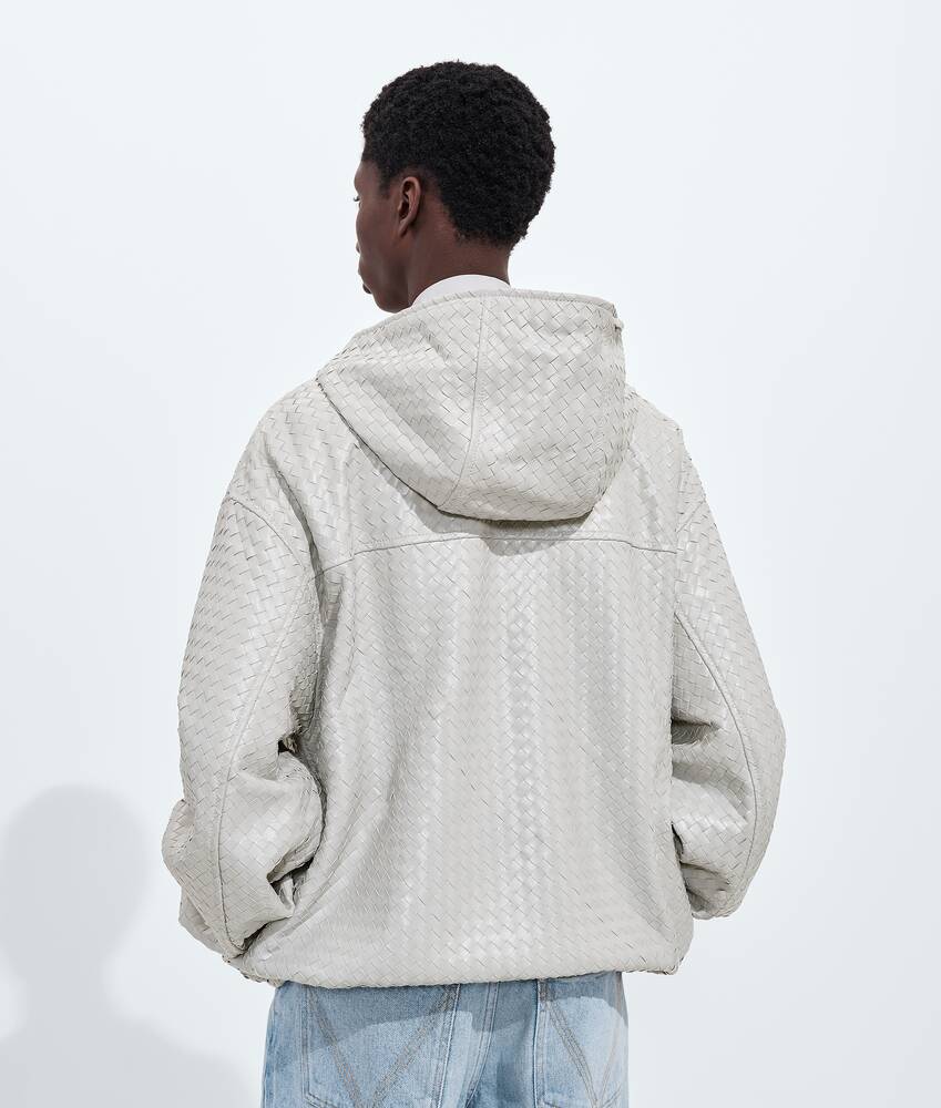BOTTEGA VENETA 小号Intrecciato编织皮革束腰夹克