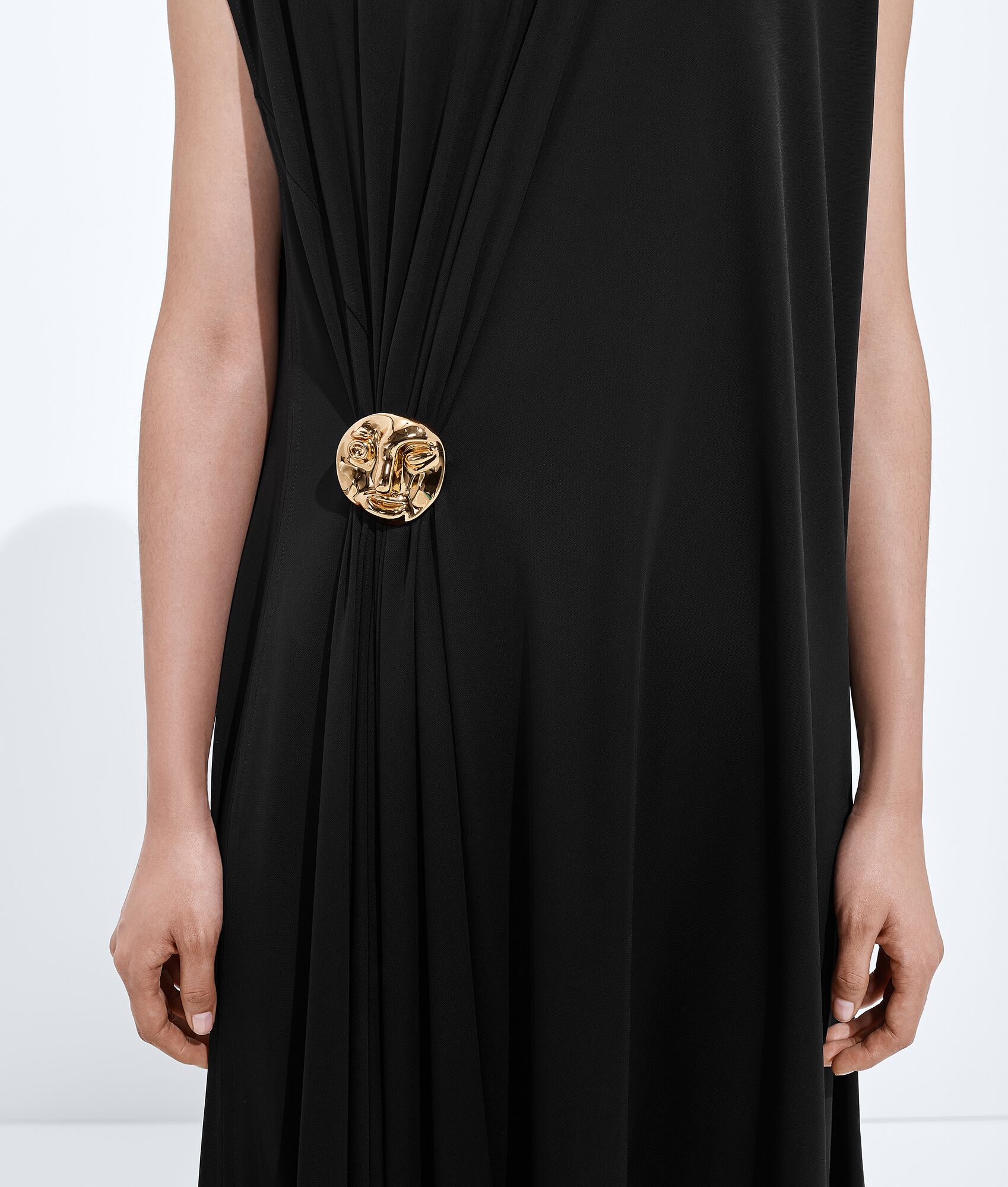 BOTTEGA VENETA 绉纹粘胶纤维针织连衣裙