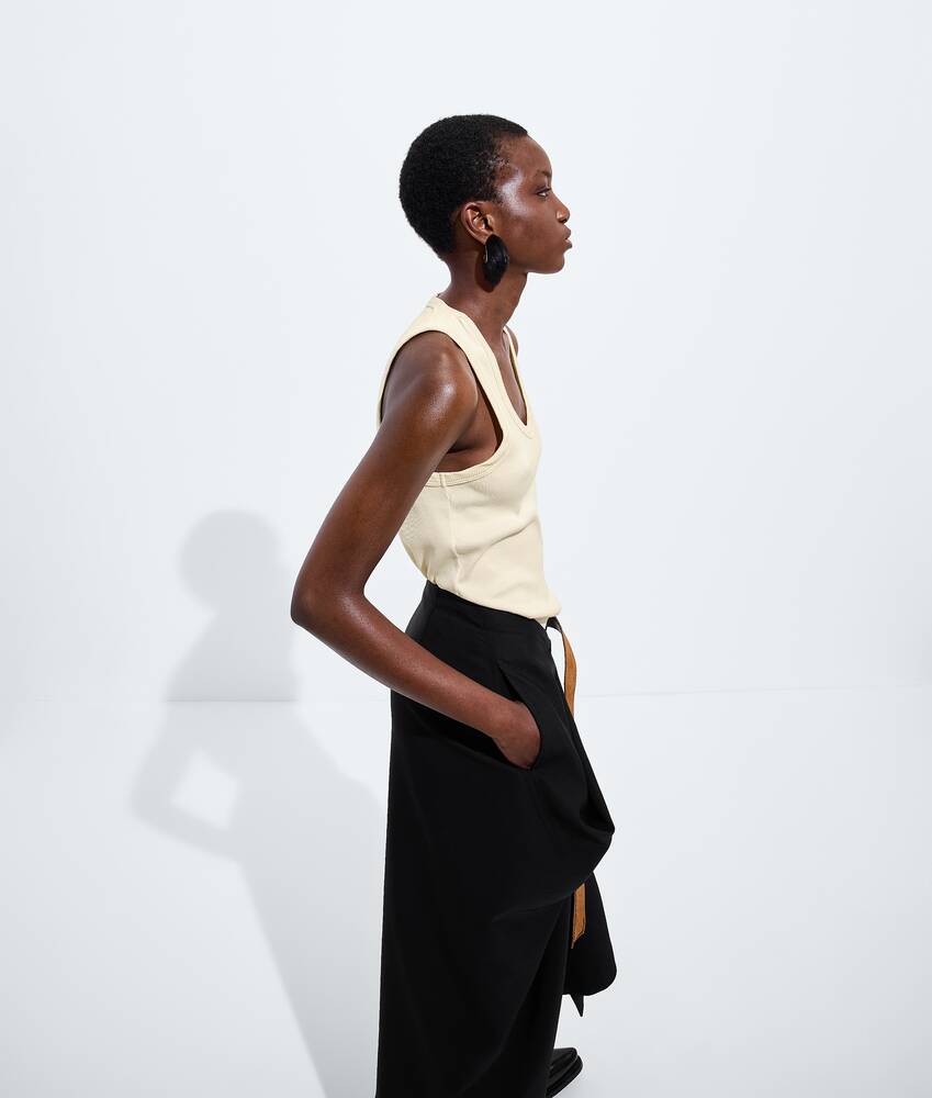 BOTTEGA VENETA 紧致棉质罗纹针织背心