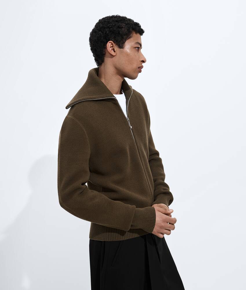 BOTTEGA VENETA 羊毛配棉质拉链开衫