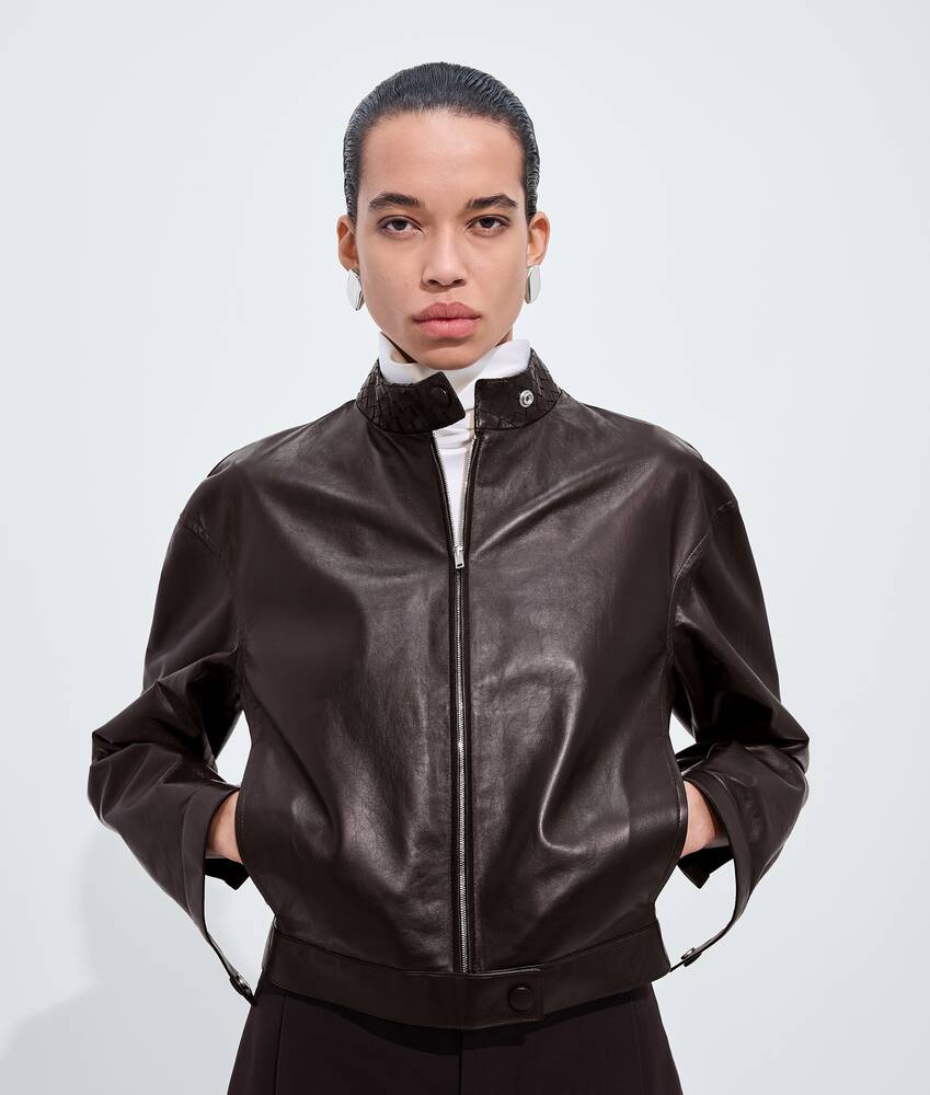 BOTTEGA VENETA Papery皮革束腰夹克