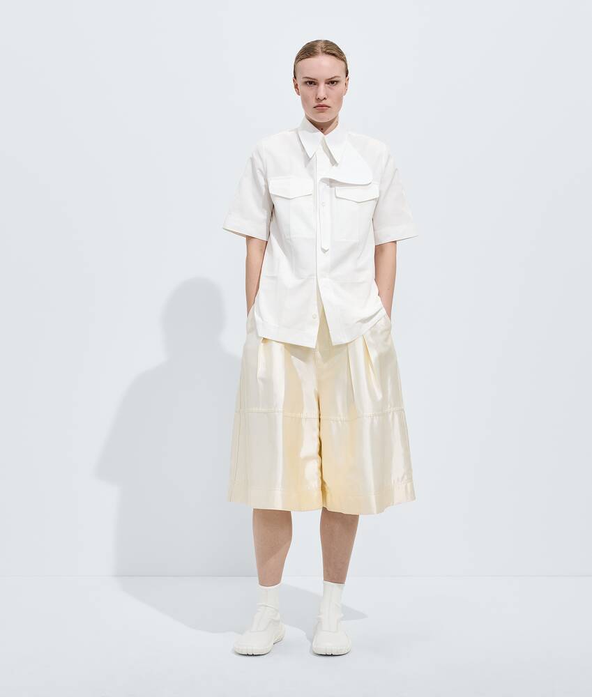 BOTTEGA VENETA 水洗棉质配粘胶纤维斜纹裙裤