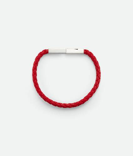 赤砂红Braid皮革手镯