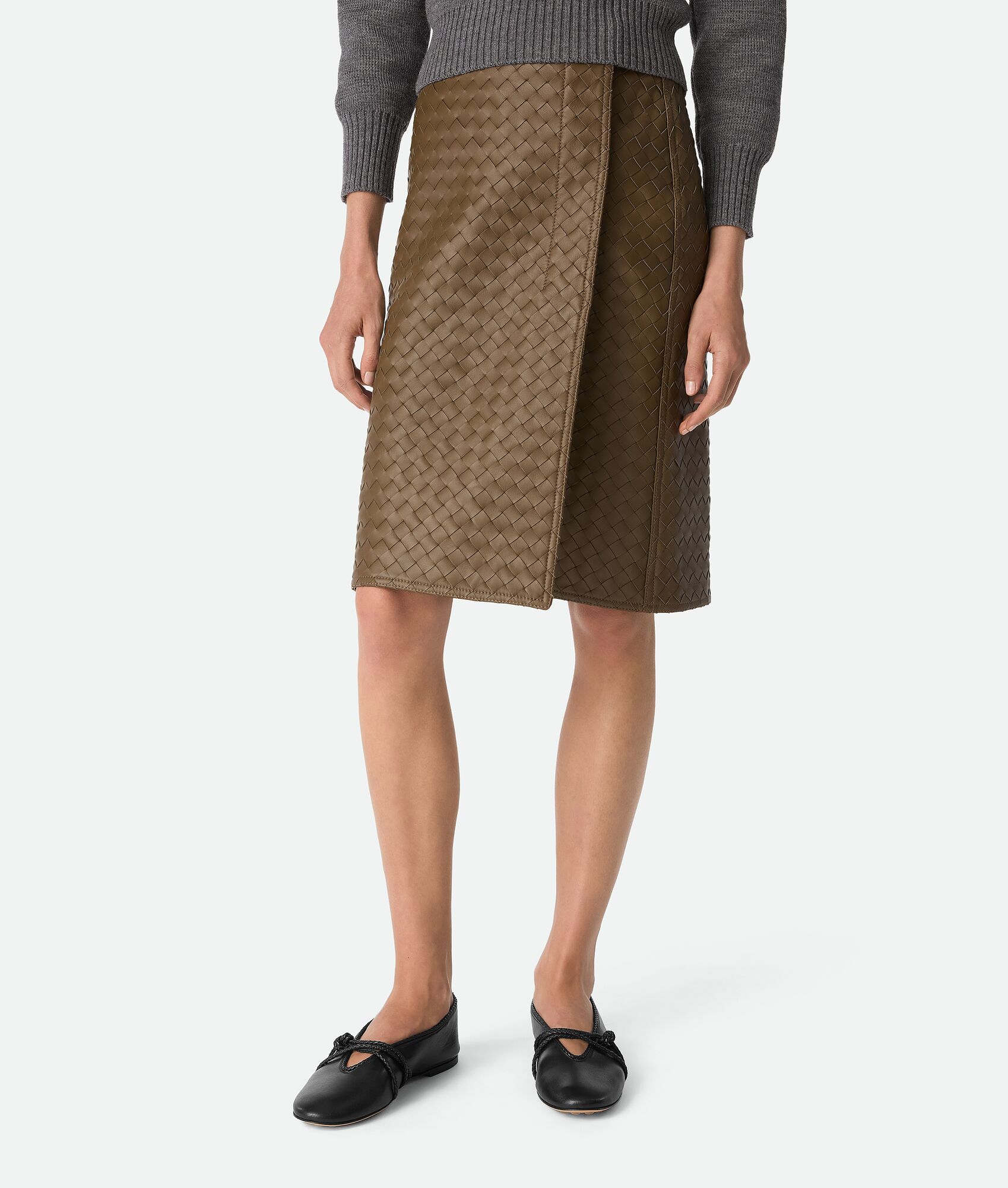 BOTTEGA VENETA 女士Rosa玛丽珍平底芭蕾舞鞋