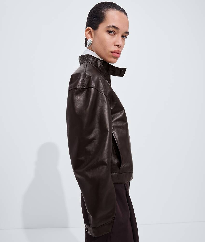 BOTTEGA VENETA Papery皮革束腰夹克