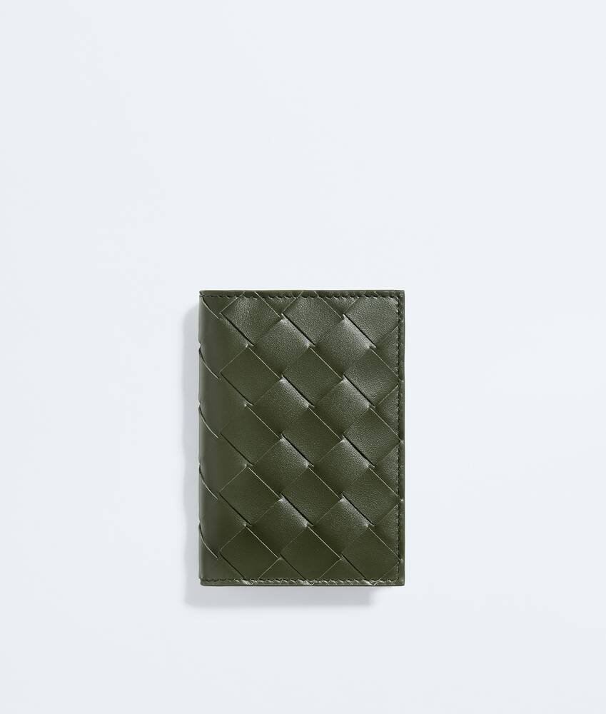 BOTTEGA VENETA Intrecciato编织翻盖卡包