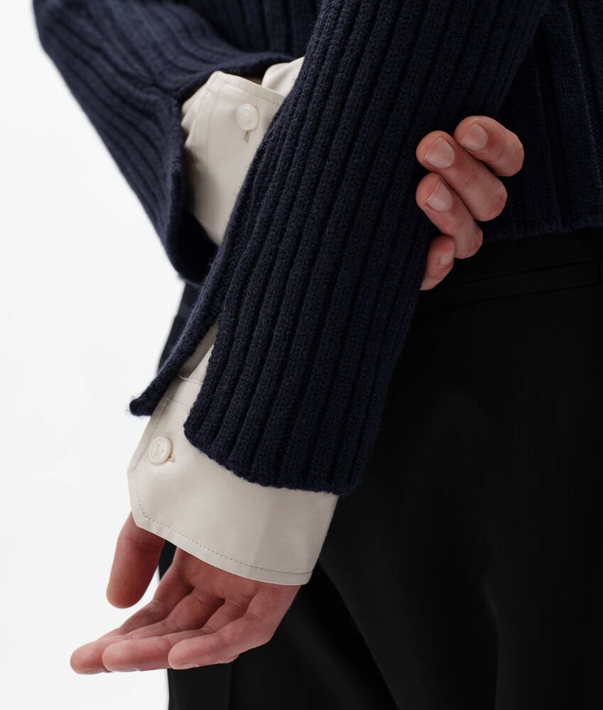 BOTTEGA VENETA 美利奴羊毛罗纹针织衫