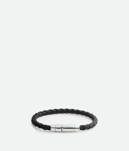 黑色Braid皮革手镯